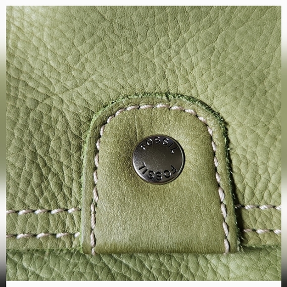 Fossil | Wallet Pocket Bag Womens Green Leather Detachable Strap Crossbody - Picture 7 of 16